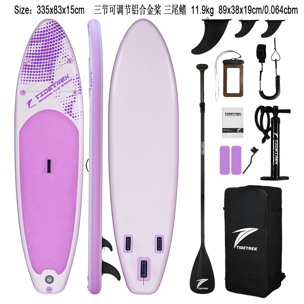 Green Light Forest Inflatable Stand-up Paddleboard Set with accessories, backpack, adjustable paddle, SUP surfboard pic 7