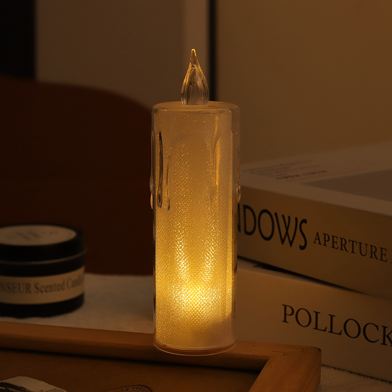 Valentine's Day Confessions Candlelight Transparent Mini Candle Light Confessions Decoration Scene Layout Atmosphere Romantic Night Light details Picture