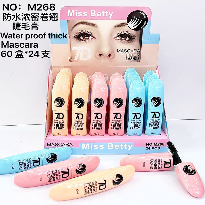 新款外贸跨境MissBetty浓密卷翘防水睫毛膏彩妆批发Mascara cream
