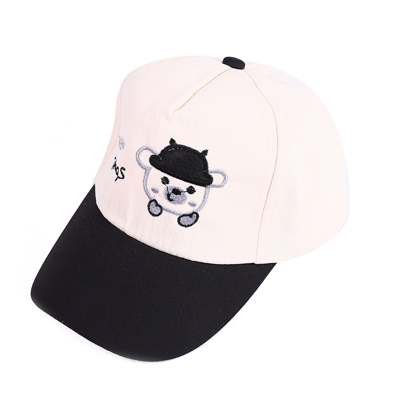 New Children's Cap New Men And Women Cute Baseball Cap Shade Color Matching Japanese Wide Eaves Trend Cap Item Picture