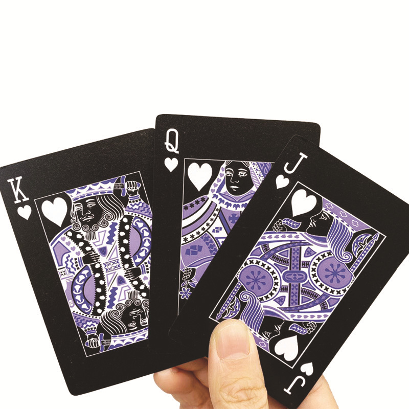Custom Pvc Plastic Playing Cards Size Word Poker Pvc Material Playing Cards Waterproof Frosted Plastic Poker details Picture