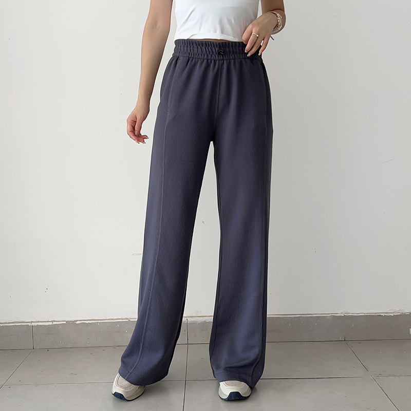 lulu's same style of "divine Pants" - threaded style, lulu's same style of modal casual loose outerwear women's straight-leg pants