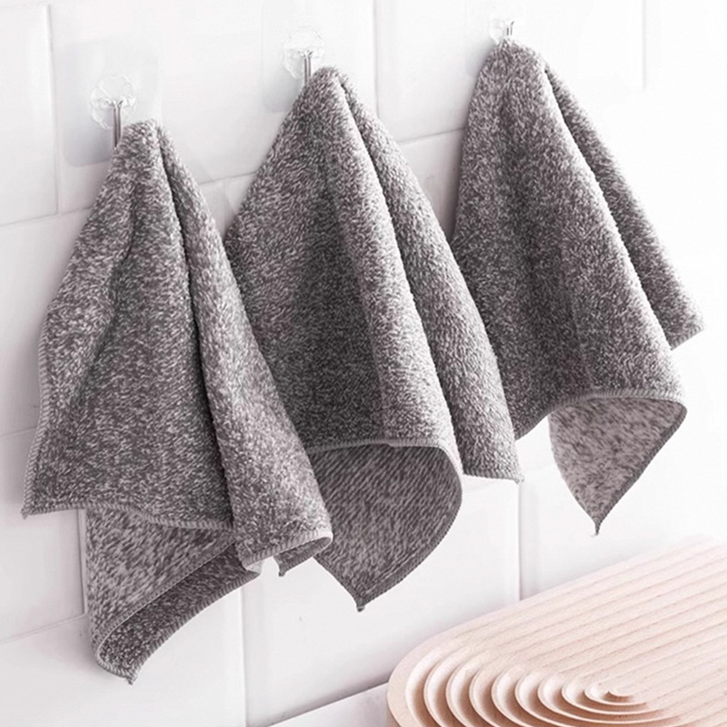 Kitchen cleaning cloth, non-stick and non-stick bamboo charcoal fiber cleaning cloth, household absorbent towel, household dish washing cloth Application Scenario