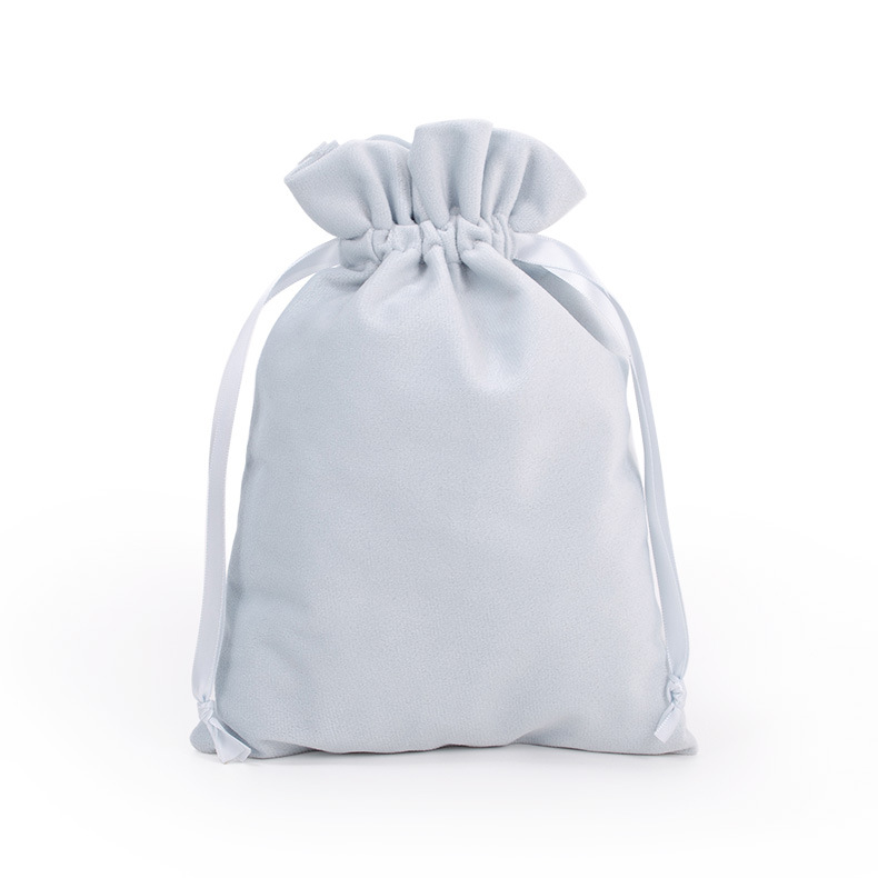 Wholesale blank stock of drawstring velvet bags, drawstring velvet drawstring bags, jewelry and accessories velvet storage bags Item Picture