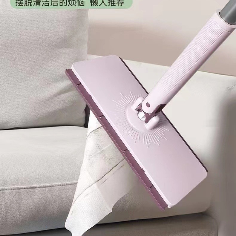 Household multi-functional face towel mop, lazy person automatic cloth mop, bathroom flat small mop for removing dry and wet substances details Picture