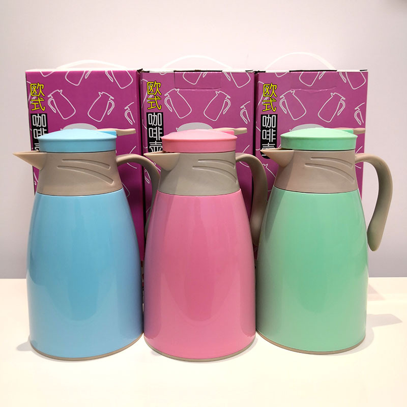 New European-style large-capacity vacuum glass inner liner insulated kettle, thermos flask, activity gift kettle, 1 liter, printed logo Specification image