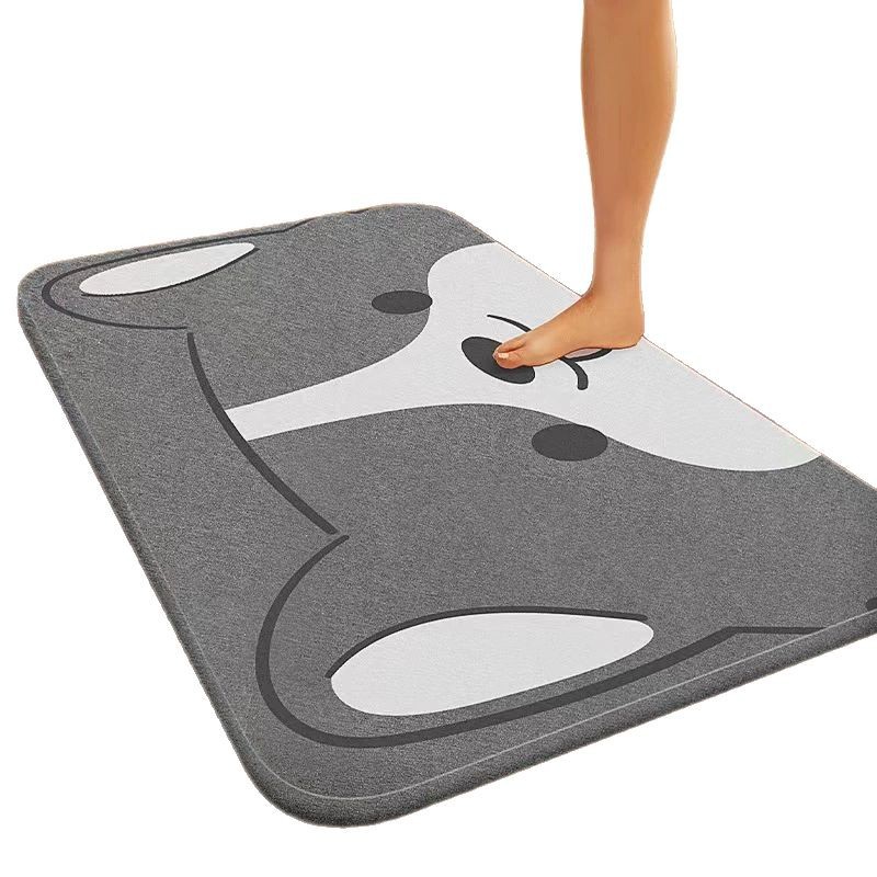 Soft diatom mud bathroom water-absorbing floor mat, anti-slip quick-drying toilet floor mat, door mat, home carpet Item Picture