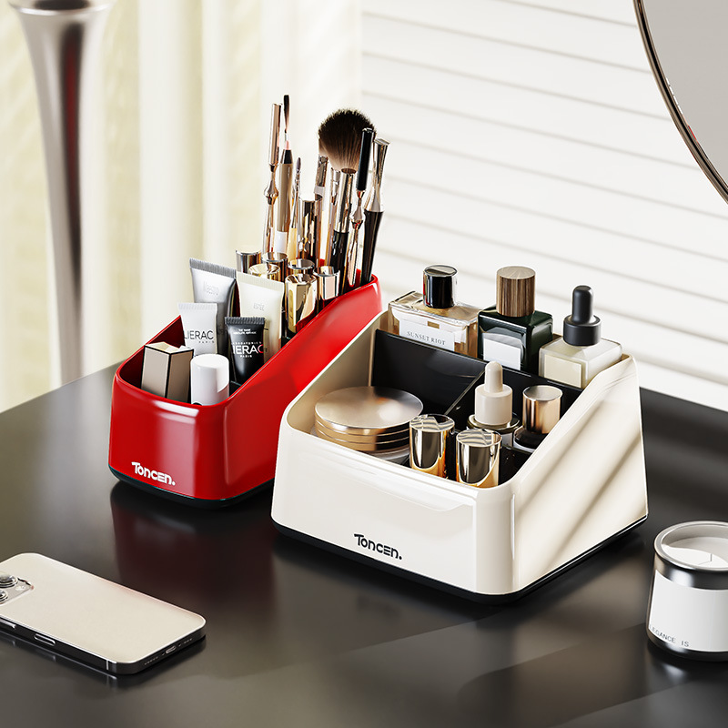Home desktop storage box, living room pen holder, large-capacity organizing box, office stationery, remote control storage box Application Scenario