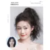 Spoon, high appearance level, wig, female ponytail, net style grab, pear blossom curls, seamless imitation hair, short ponytail, braid details Picture