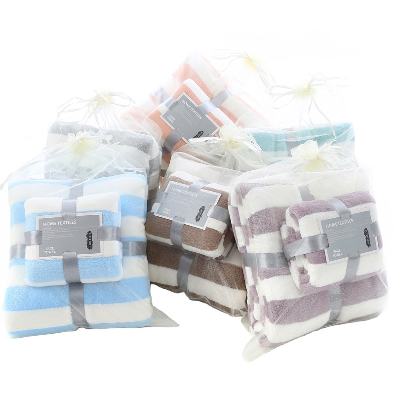 【LOVELY HOME】【 Hold jia 】 Factory wholesale 【 towel + bath towel 】 Mother towel coral velvet cover towel manufacturer logo a hair Item Picture