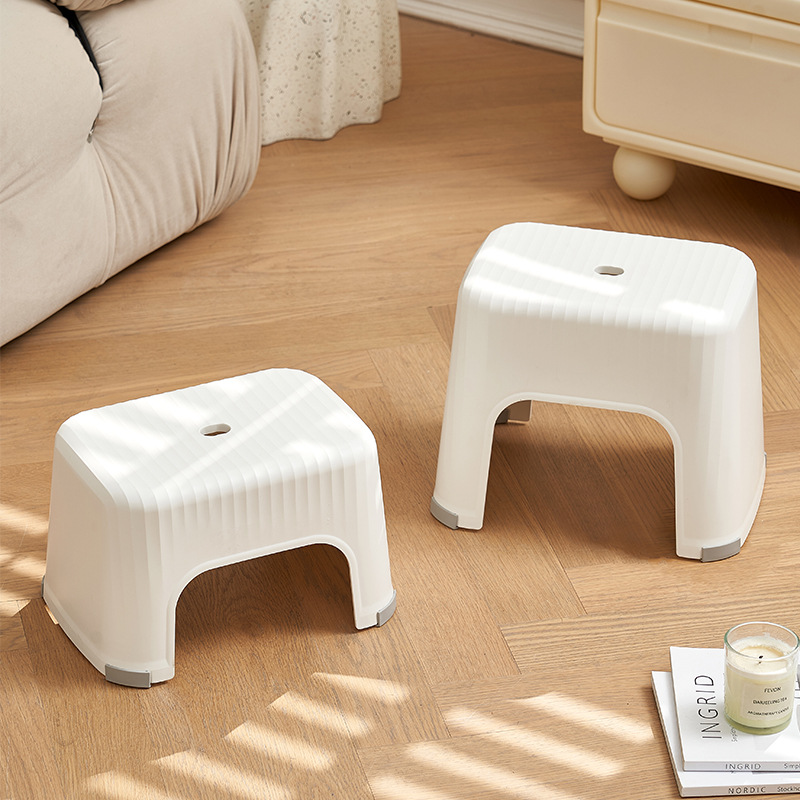 Bathroom small stools, plastic stools, children's stools, household anti-slip thickened rubber stools, baby low stools, bath square stools details Picture