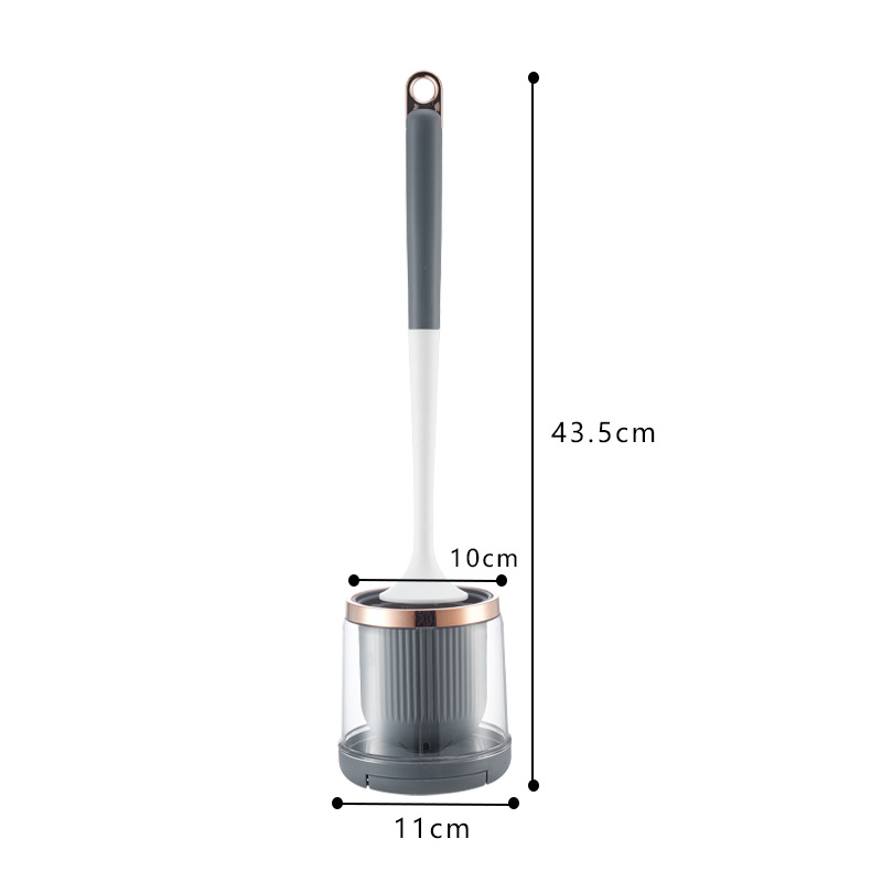 Toilet Brush Household No Dead Corner No Punching Toilet Brush Toilet Toilet Long Handle Imitation Silicone Cleaning Brush Magic Item Picture