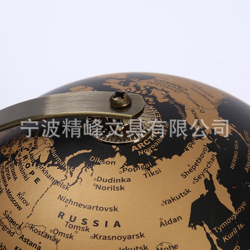 Globe 20cm English light luxury wine cabinet, office study desk, home decoration matte globe ornament Specification image