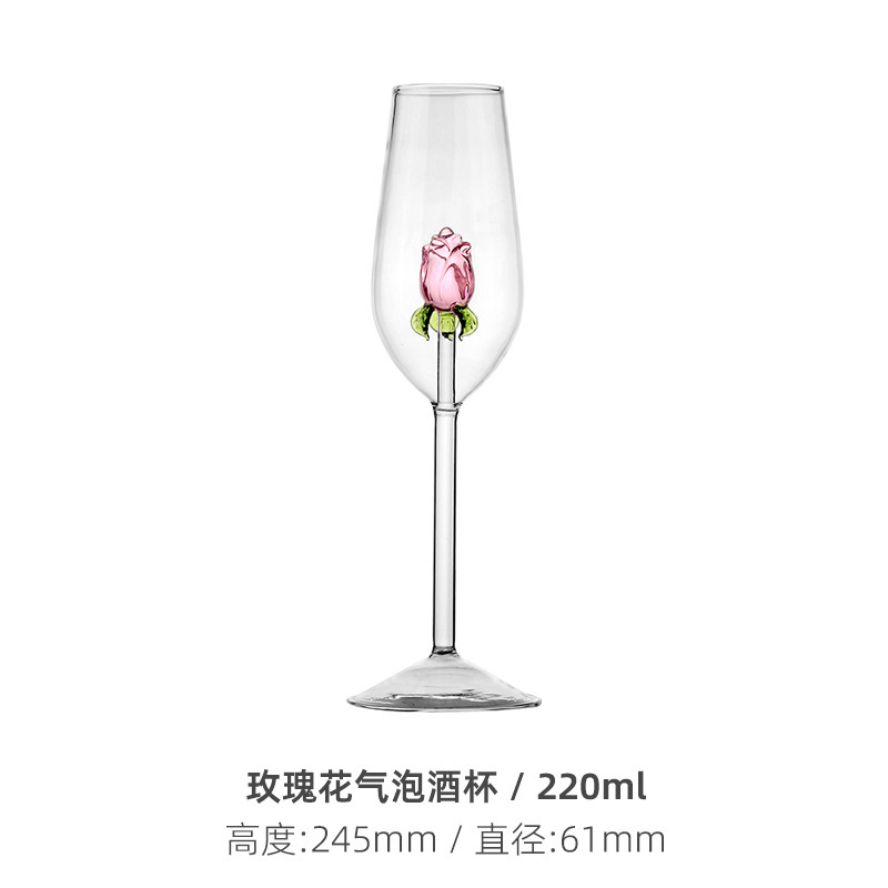 Creative and cute rose goblets Specification image