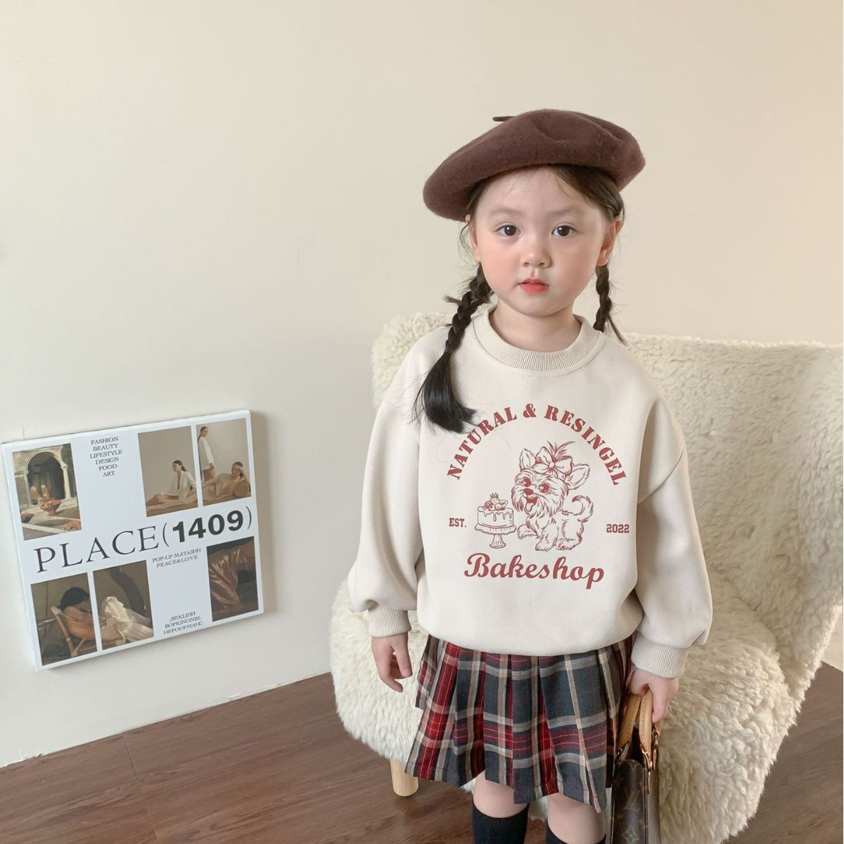 Weimu Children's Clothing Girls' hoodie Korean style Autumn New Children's casual and fashionable pullover for kids autumn clothes