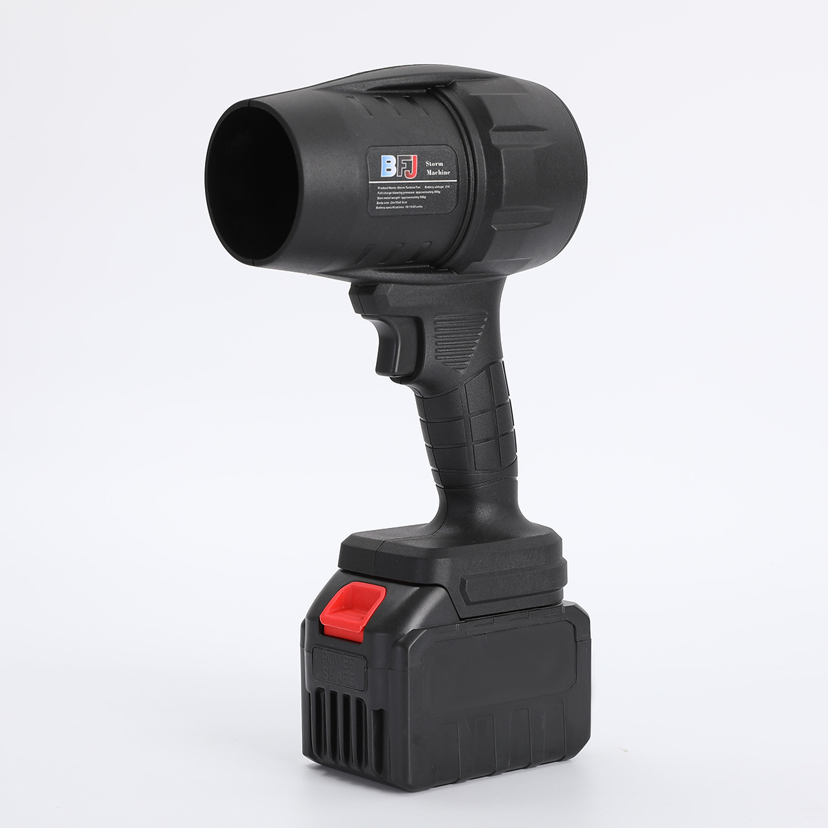 新款锂电手持暴风机大功率工业级鼓风机充电式涡轮扇叶风暴机批发详情2