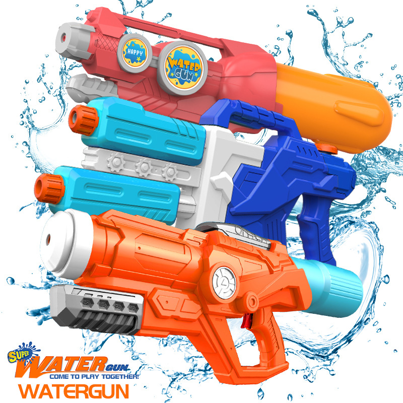 Children's water gun, pull-out water spray, boys and girls, summer beach water fight, outdoor water play, toy backpack water gun