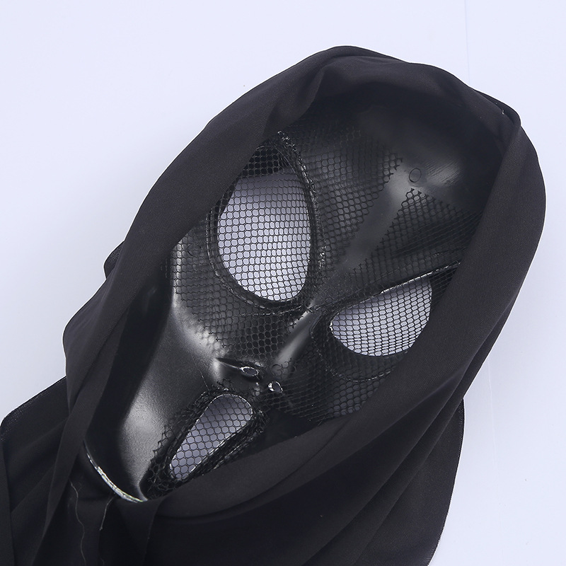 Halloween Scream Grimace Mask Spooky Mask Skull Mask With Bandana Scary Mask For Children details Picture