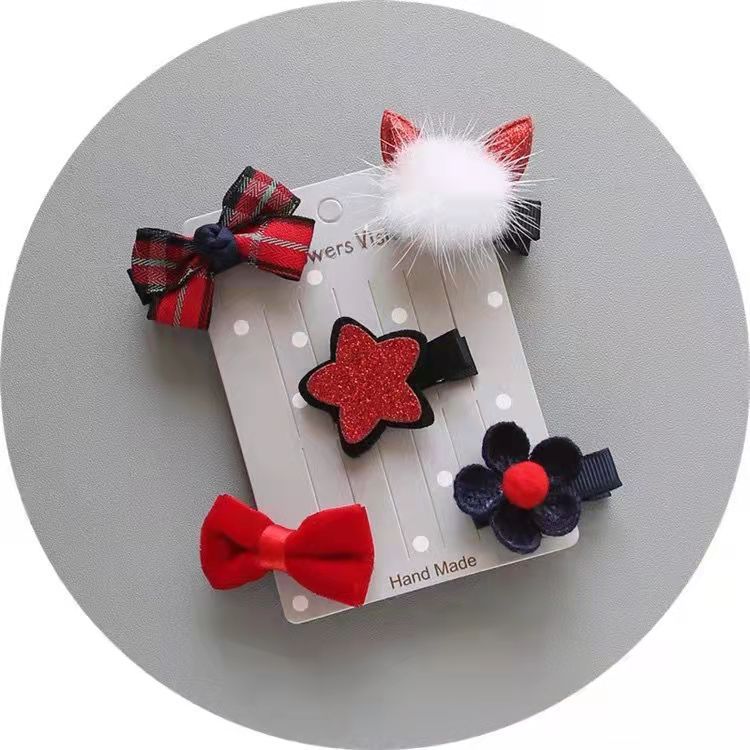New cute bow hairpin set for little girls Specification image