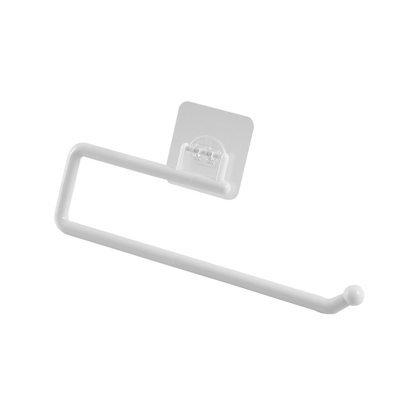 Perforation-free kitchen paper towel rack Roll paper rack hanging rack Plastic wrap storage rack Toilet paper hook cloth stand Item Picture