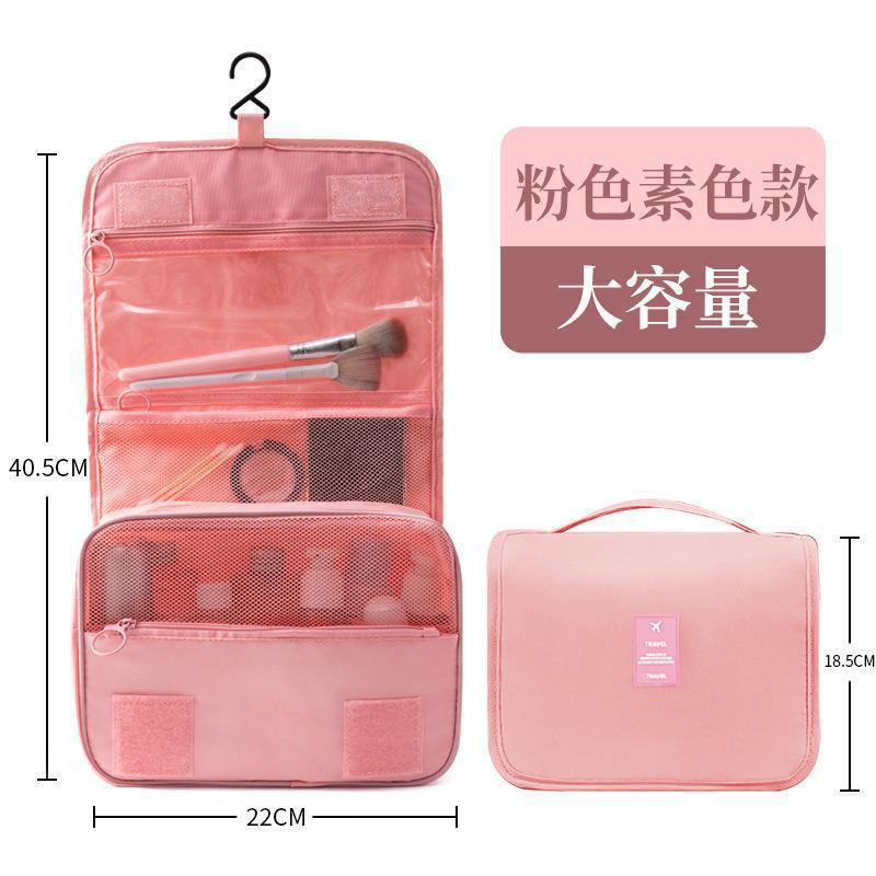Wholesale of twill wash bags, waterproof shower bags, makeup wash bags, travel car multi-functional storage bags Specification image