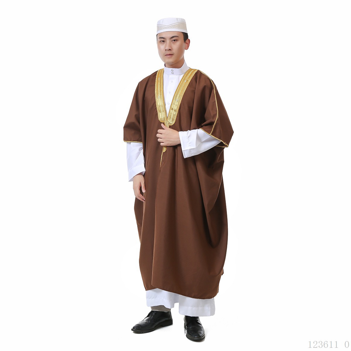 Cotton and linen embroidery Muslim baccalee speech dress Arab cloak manufacturers cross-border supply wholesale/hair full figure