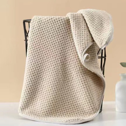 Plain teak towel set, soft absorbent children's face towel, home bath towel, coral fleece towel Application Scenario