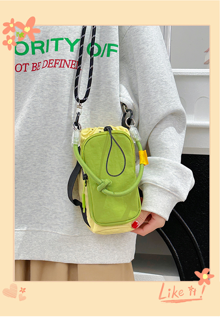 Spring 2025 new Orange fashionable and versatile portable phone bag, small bag, outdoor cycling single-shoulder crossbody bag, street style pic 2