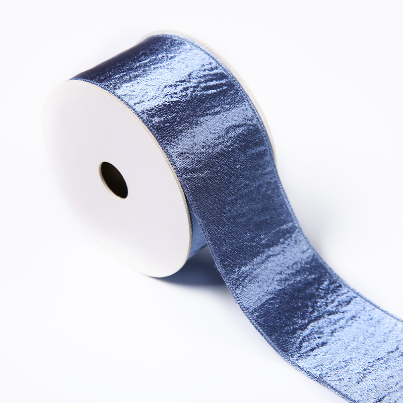 Korean-style luxurious, super dazzling and beautiful single-color satin ribbon high-end gift box, flower packaging, ribbon edge-pressed fabric strip decoration Specification image