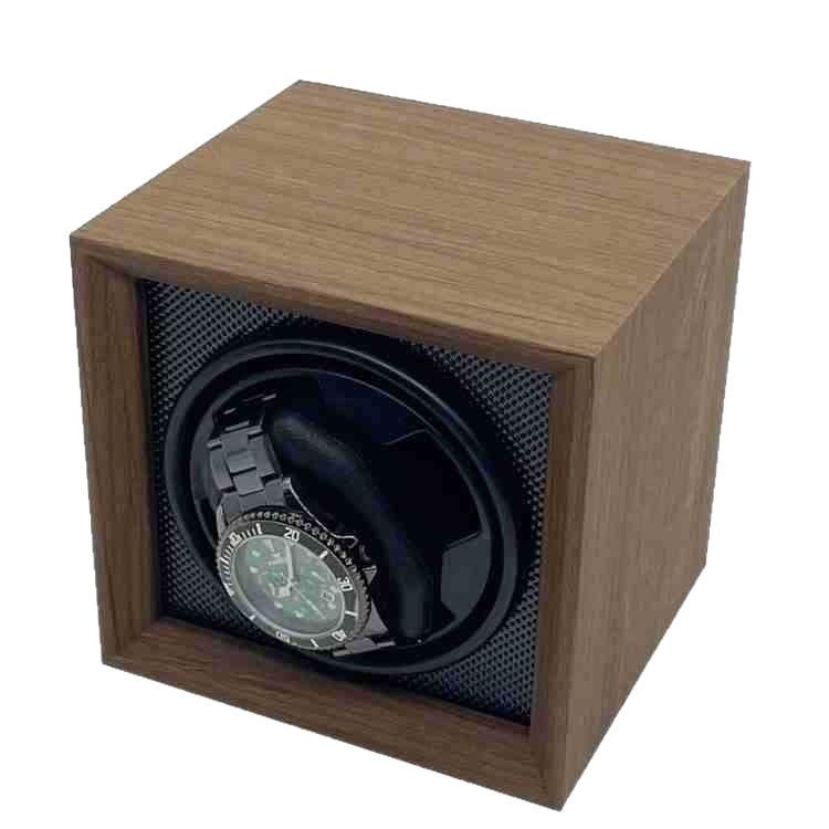 En stock al por mayor madera de nogal negro retro reloj mecánico automático shaker reloj eléctrico caja de reloj 3 velocidades ajustable inicio details Picture