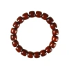 Wholesale of small-leaf red sandalwood bucket bead bracelets for women, new Chinese-style simple sandalwood plain ring bracelets for men and women Item Picture