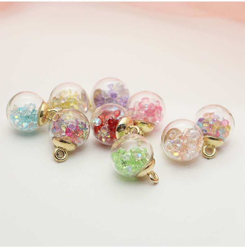 Factory direct sales of 100 mixed glass balls at 38.8 yuan with free shipping. DIY accessories, earrings, hair accessories and bracelets Specification image
