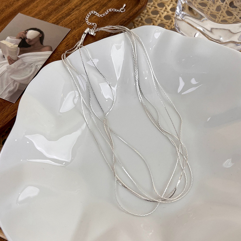 Galaxy Fall ~ Simple multi-layer fine chain snake bone chain women's Instagram cool style accessory fashion Personality collarbone chain trend Application Scenario