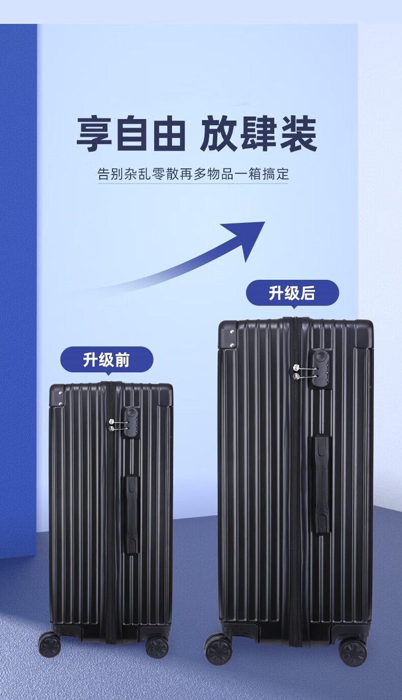 【严选工厂】行李箱女网红复古20寸小型旅行拉杆箱24寸学生皮箱详情1