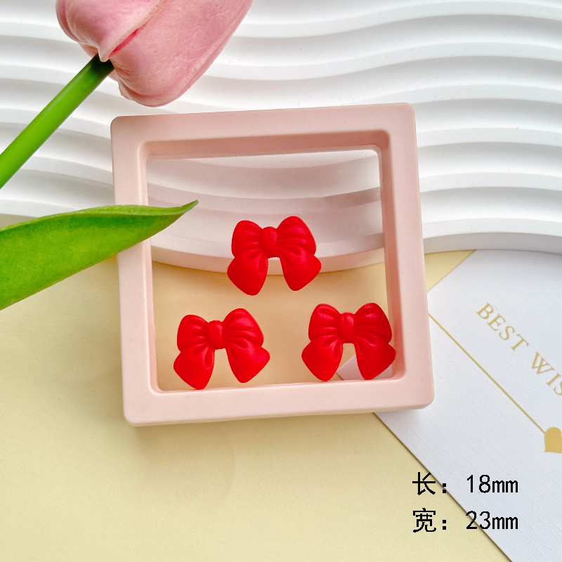 Cartoon simulation bow tie diy resin accessories, phone cases, cream glue DIY hair clips, wholesale of handcrafted materials pic 21