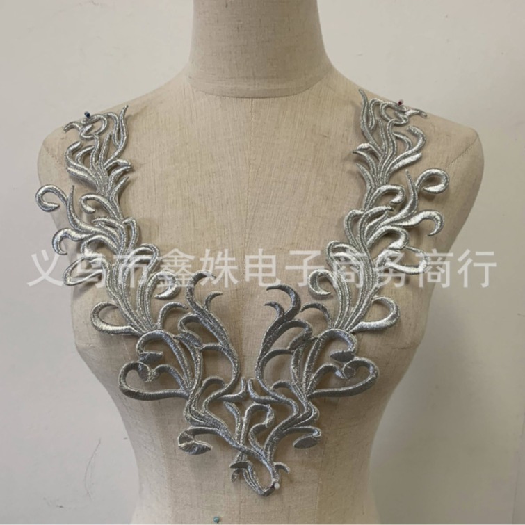 演出服饰刺绣布贴大号绣花贴葬礼贴花熨烫贴辅料补丁贴烫花