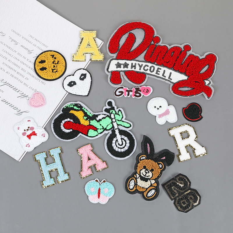 Manufacturers New Lovely Exquisite Towel Embroidery Creative Fashion Clothing Bags Shoes Hat Scarf Accessories Cloth Paste More Styles Specification drawing