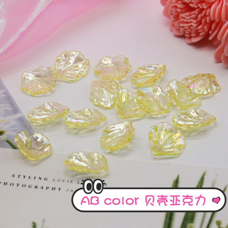 Acrylic transparent color-coated leaf hairpins, earrings, headbands, keychains, wristbands, DIY jewelry accessories details Picture