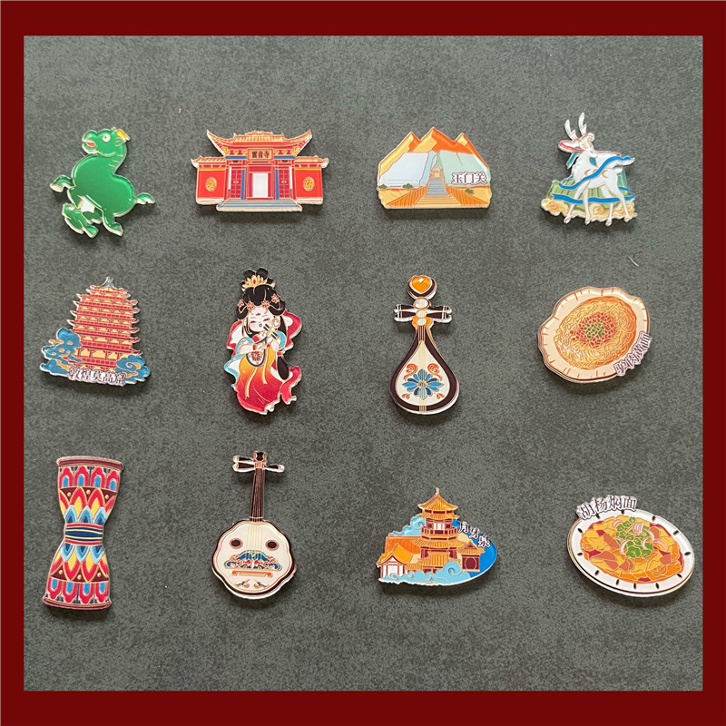 Dunhuang decorative fridge magnets, Gansu cultural and creative night banquet, ancient-style pipa, Chinese-style cartoon magnet, a perfect gift for children Application Scenario