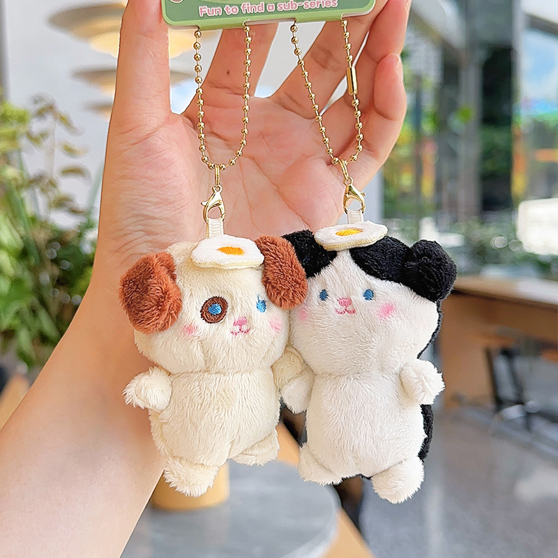 Jinnew Original couple cat stickers, magnetic pairs, plush keychain pendants, Find a matching and share style Specification image