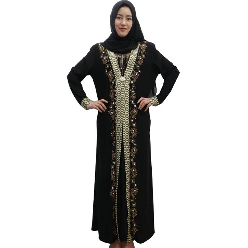 Cross-Border Hot African Fashion Abaya Dubai Travel Gown Abaya details Picture