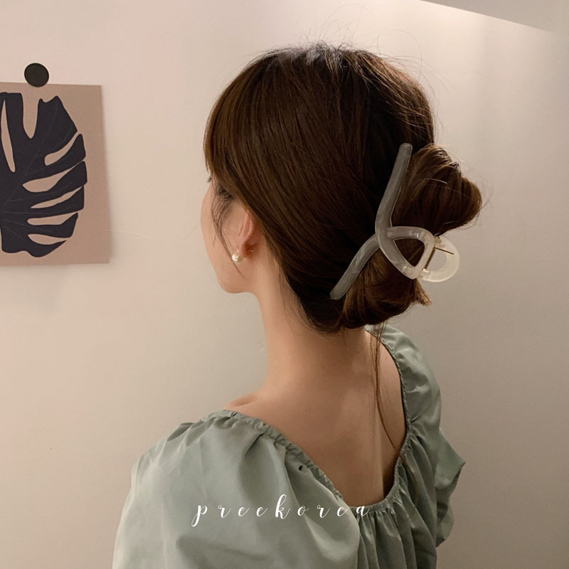 Ladies' high-end hair clips, plastic curls at the back of the head, large female hair grabbers, shark clips, hair accessories wholesale Specification image