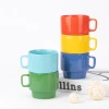 Children's stacked ceramic cups, mugs, high appearance level, simple coffee cups, milk cups, customizable logos details Picture