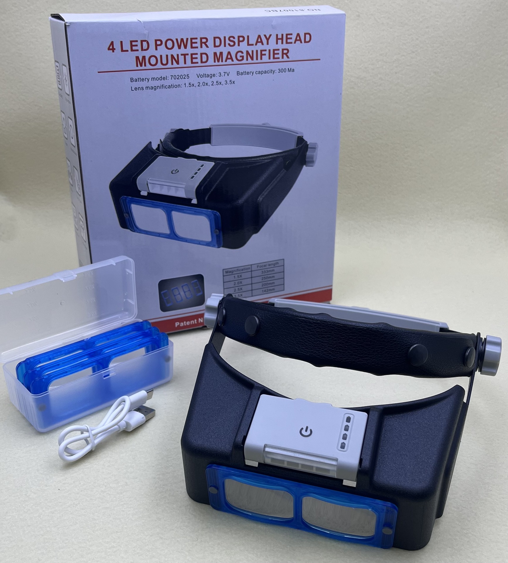 ومصابيح USB الجديدة البالغة 4LED المشحونة من طراز USB ذات الرأس 81007BC تظهر عدسة مكبرة عالية الوضوح لقراءة كبار السن وتصليحهم details Picture