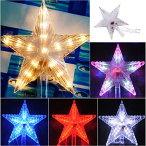 LED圣诞树顶灯户外庭院装饰多功能五角星灯装饰彩灯led树顶星灯串