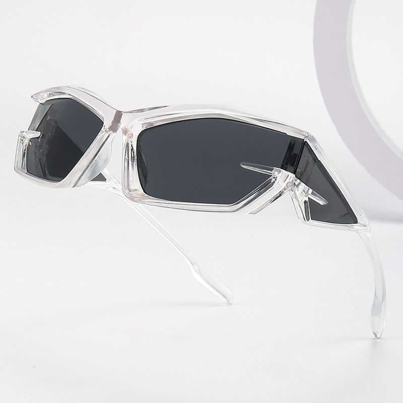 2022新款欧美未来感科技太阳镜 Y2K街拍走秀墨镜跨境异性太阳眼镜详情图3
