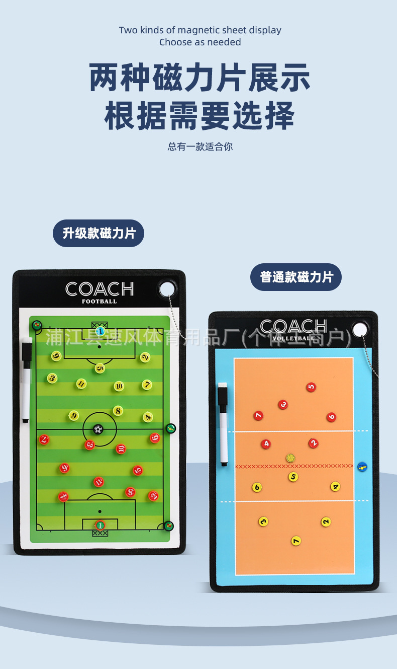 便携篮球战术板教练板笔记本专业讲解板足球教练本磁性板战术批发详情6