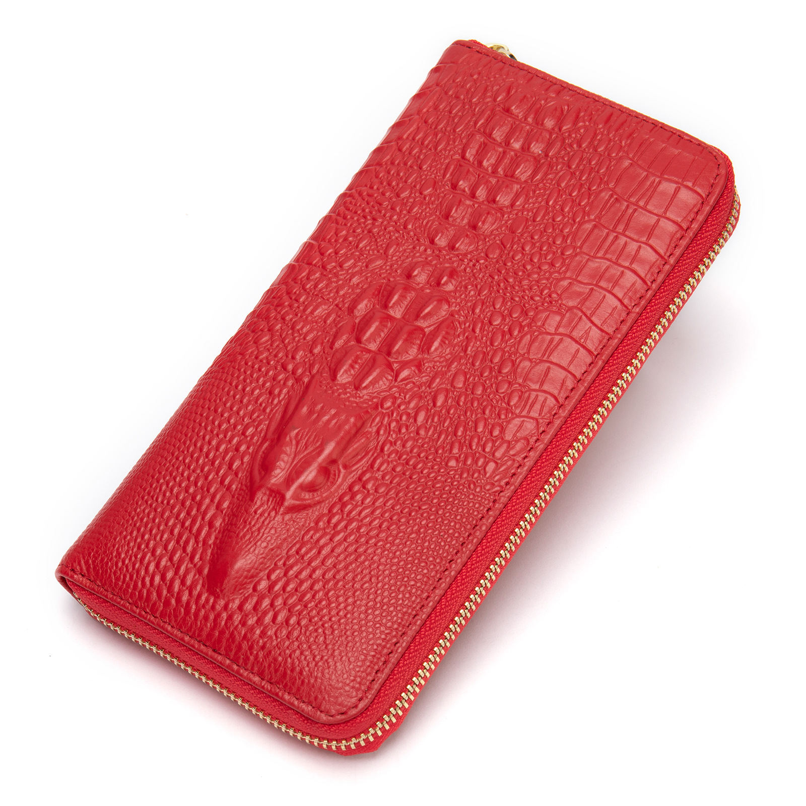 Amazon Men's Long Wallet Leather Alligator Print Business Multi-Card Holding Baotou Layer Cowhide Wallet Men Application Scenario