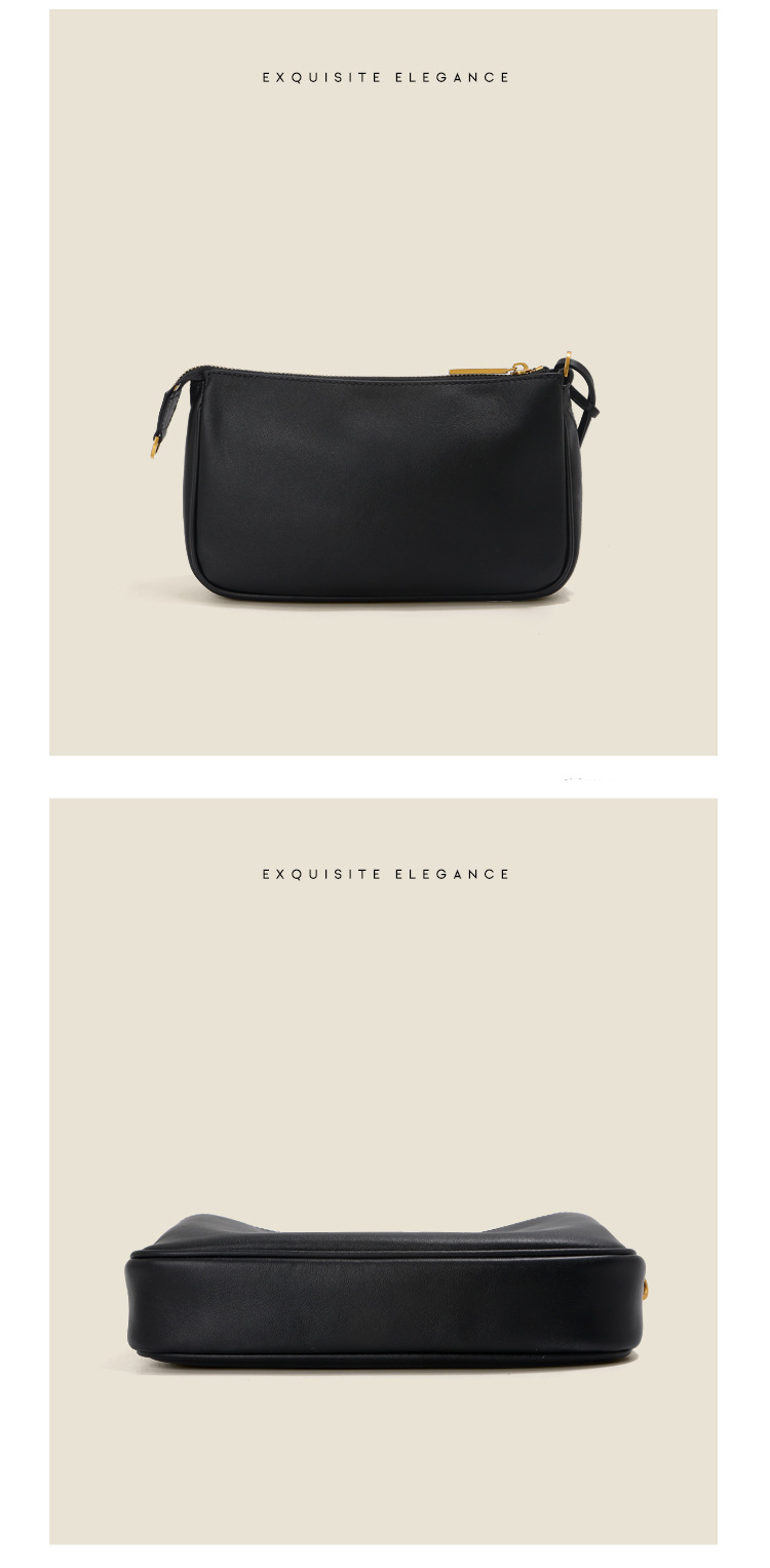 小众真皮麻将包女高级感手提包锁扣韩系拉链通勤大容量单肩斜挎包详情23