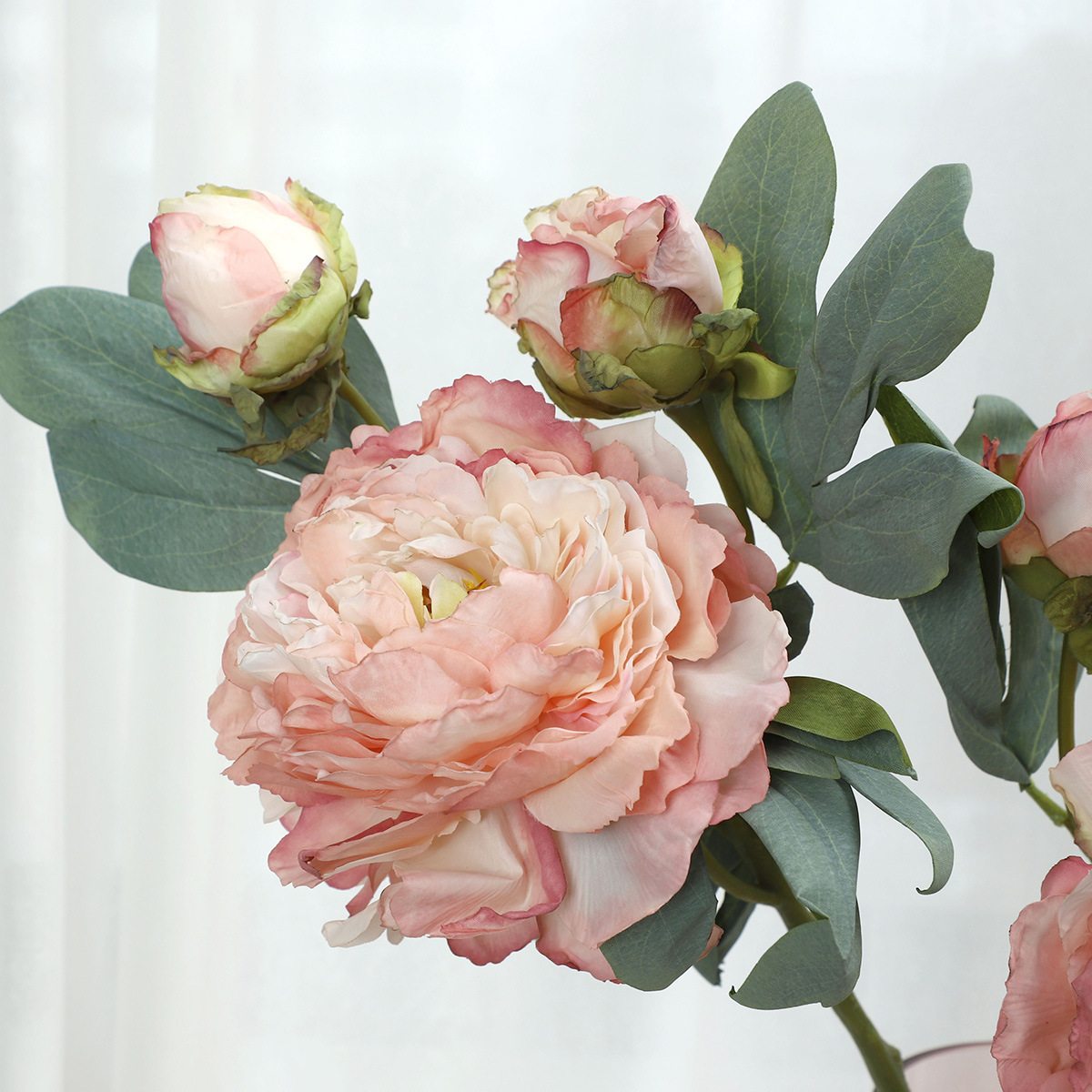 Lan Kwai Fong High-End 28-Layer Baked Edge Peony Home Living Room Decoration Fake Flower Decoration Wedding Simulation Flower Wholesale Application Scenario